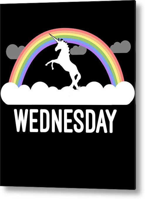 Funny Metal Print featuring the digital art Wednesday by Flippin Sweet Gear