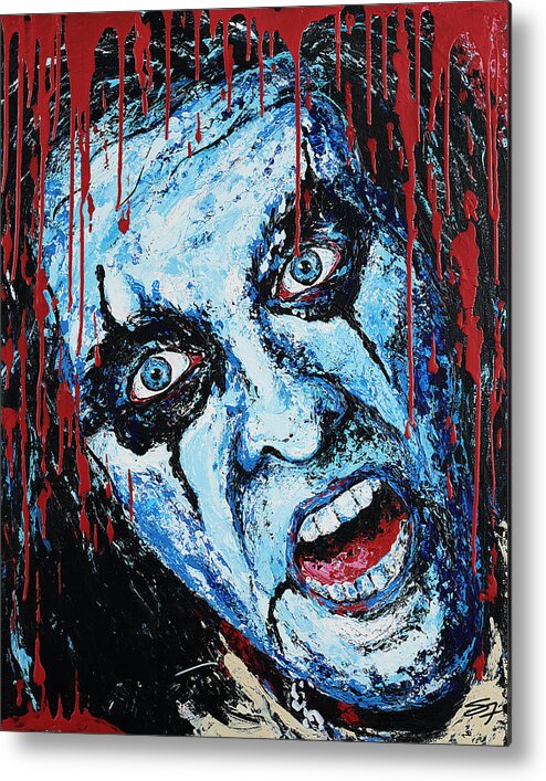 Alice Cooper Metal Print featuring the painting Welcome to my nightmare by Steve Follman