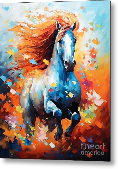 Horse Metal Print featuring the painting Western Horse 2 by Mark Ashkenazi