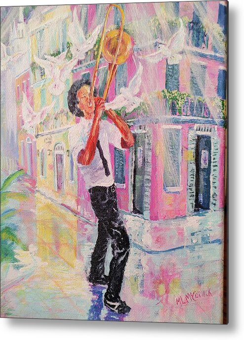 Nola Metal Print featuring the painting When the Saints Go Marchin' In by ML McCormick