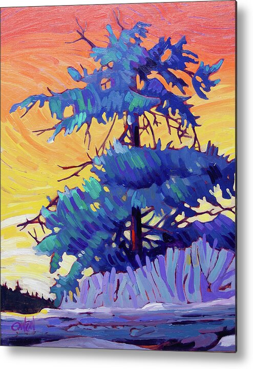 Landscape Canadian Paintings Oil Paintings Prints Original Paintings Canadian Art Metal Print featuring the painting Whiffin Morning by Rob Owen