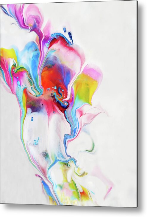 Colorful Metal Print featuring the painting Whistle by Deborah Erlandson
