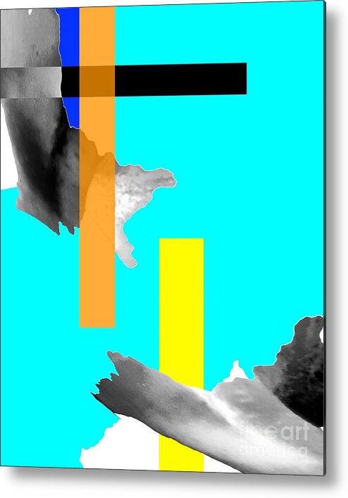 Abstract Art Metal Print featuring the digital art Yes is sitting in a park by Jeremiah Ray