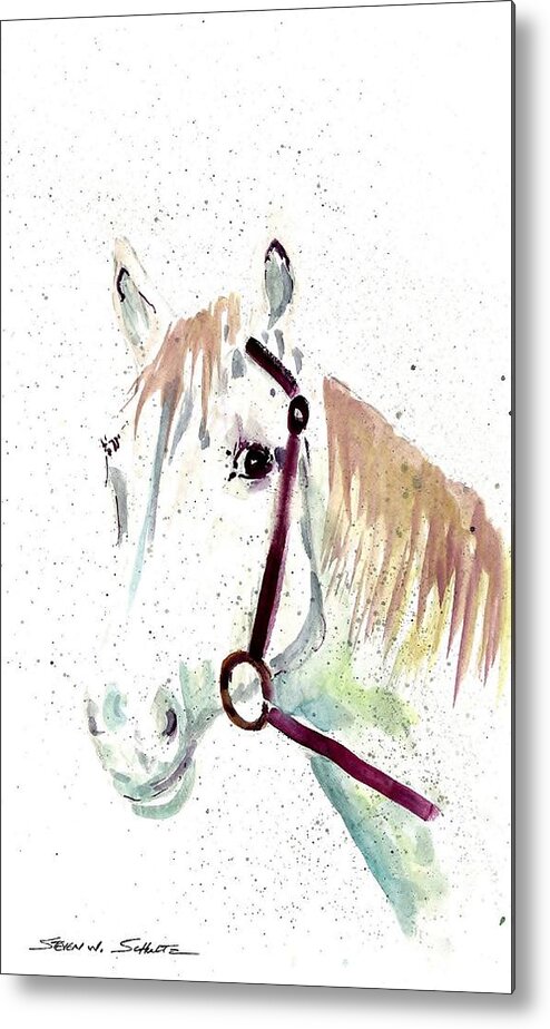 Horse Metal Print featuring the painting Horse Study #1 by Steven Schultz