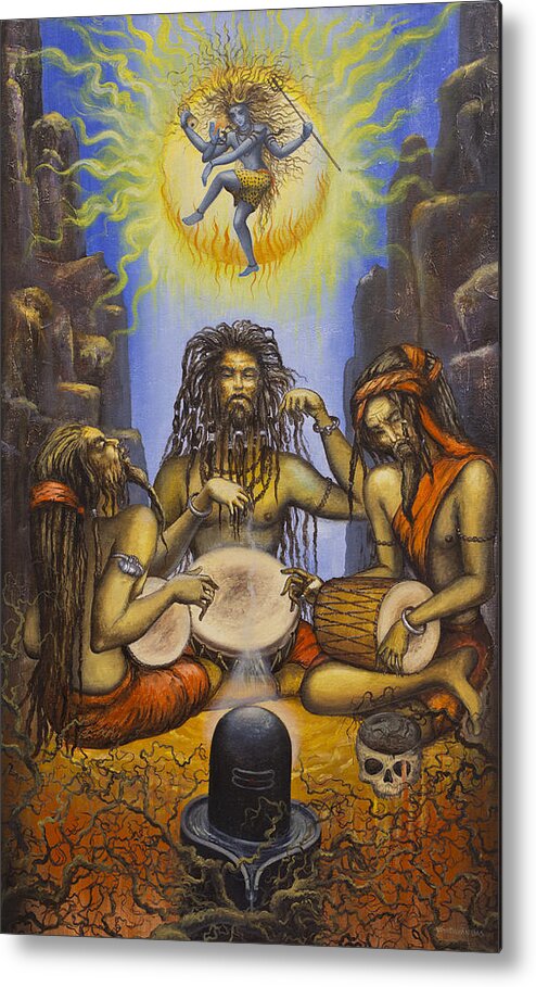 Shiva Metal Print featuring the painting Dance of Shiva by Vrindavan Das