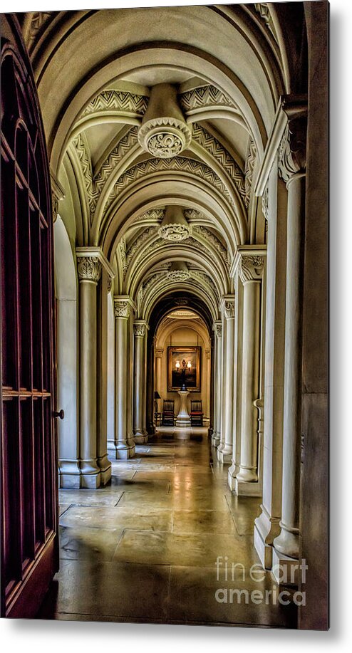 British Metal Print featuring the photograph Mansion Hallway by Adrian Evans