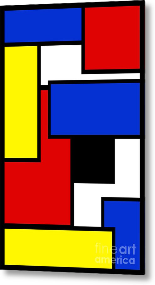 Andee Design Abstract Metal Print featuring the digital art Partridge Family Abstract 2 A by Andee Design