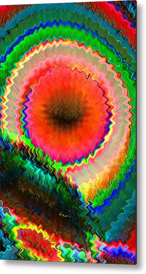 Colorful Metal Print featuring the mixed media Shockwave by Carl Hunter