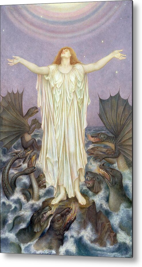William Metal Print featuring the painting S.o.s. by Evelyn De Morgan