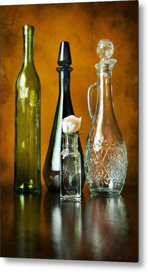 Colored Metal Print featuring the photograph Classy Glass by Peter Chilelli
