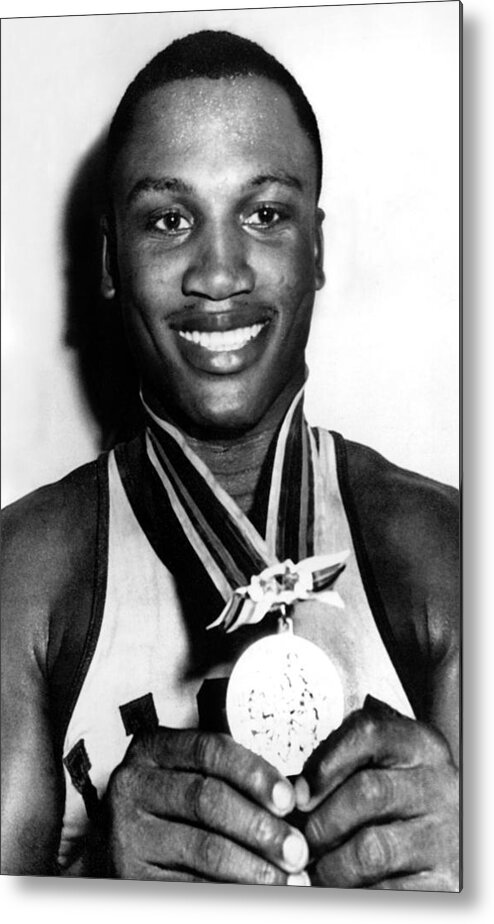 Boxer Metal Print featuring the photograph Joe Frazier Holding Olympic Heavyweight by Everett