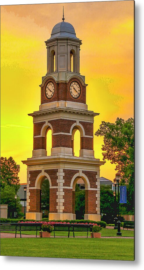 Bell Tower Metal Print featuring the photograph Bell Tower at Christopher Newport University C N U by Ola Allen