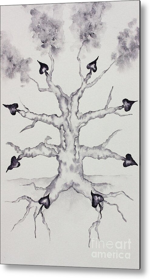 Eight Of Spades Metal Print featuring the painting Eight of Spades by Srishti Wilhelm