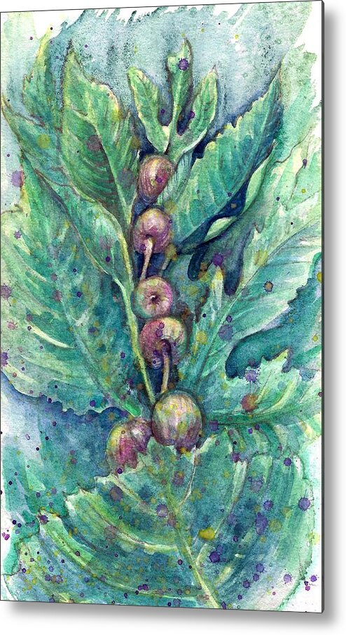 Plein Air Metal Print featuring the painting Figful Tree by Ashley Kujan