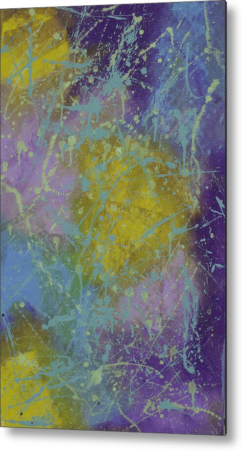 Abstract Metal Print featuring the painting Firework Lightning by Julius Hannah