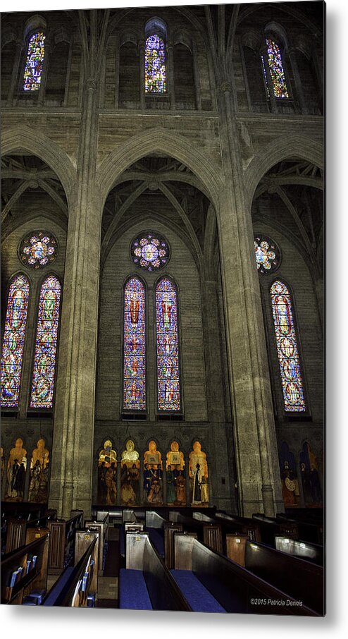 Grace Cathedral Metal Print featuring the photograph Grace Cathedral Stained Windows by Patricia Dennis