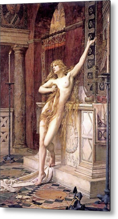 Hypatia Metal Print featuring the painting Hypatia by Charles William Mitchell