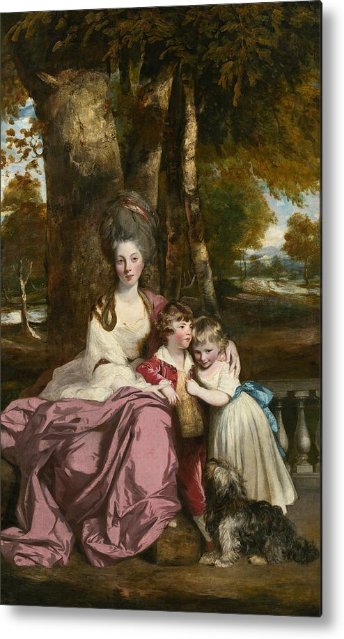 18th Century Portrait Metal Print featuring the painting Lady Elizabeth Delme and Her Children by Joshua Reynolds