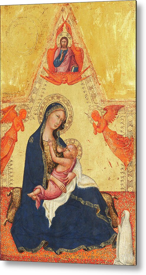 Madonna Of Humility Metal Print featuring the painting Madonna of Humility by Andrea di Bartolo