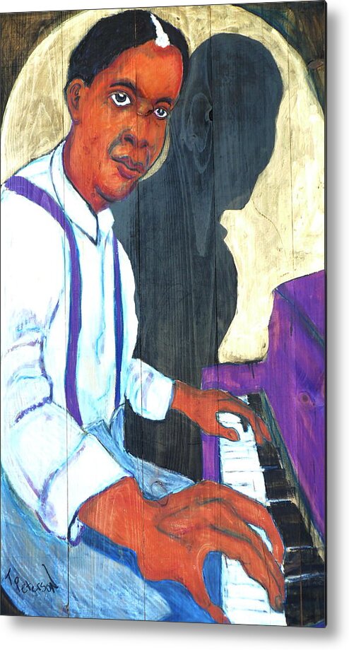  Memphis Slim Metal Print featuring the painting Memphis Slim by Todd Peterson