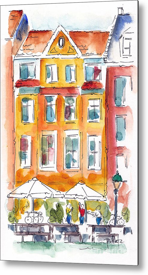 Impressionism Metal Print featuring the painting Nyhavn by Pat Katz