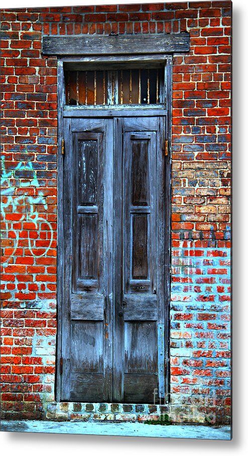 New Orleans Metal Print featuring the photograph Old Door With Bricks by Perry Webster