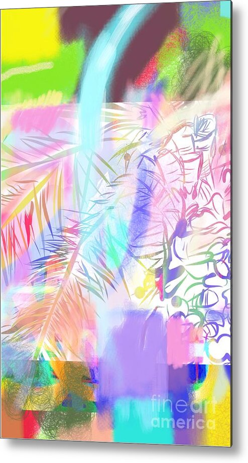 Palms Metal Print featuring the digital art Palms by Joe Roache