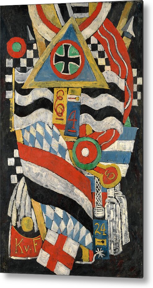 Marsden Hartley Metal Print featuring the painting Portrait of a German Officer by Marsden Hartley
