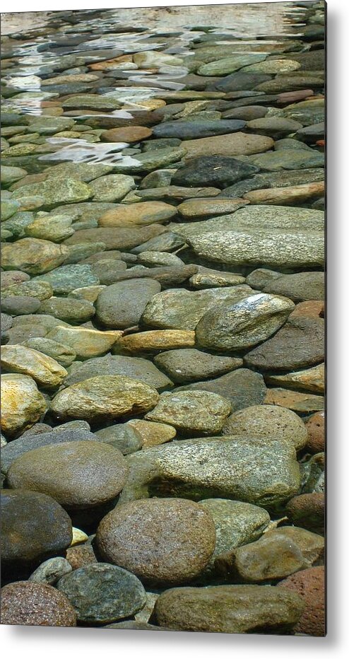 Cool Metal Print featuring the photograph River Rock by Sherry Clark