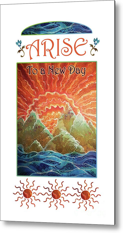 Arise Metal Print featuring the mixed media Sunrays - Arise New Day by Sue Duda