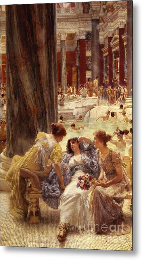 Baths Metal Print featuring the painting The Baths of Caracalla by Sir Lawrence Alma-Tadema