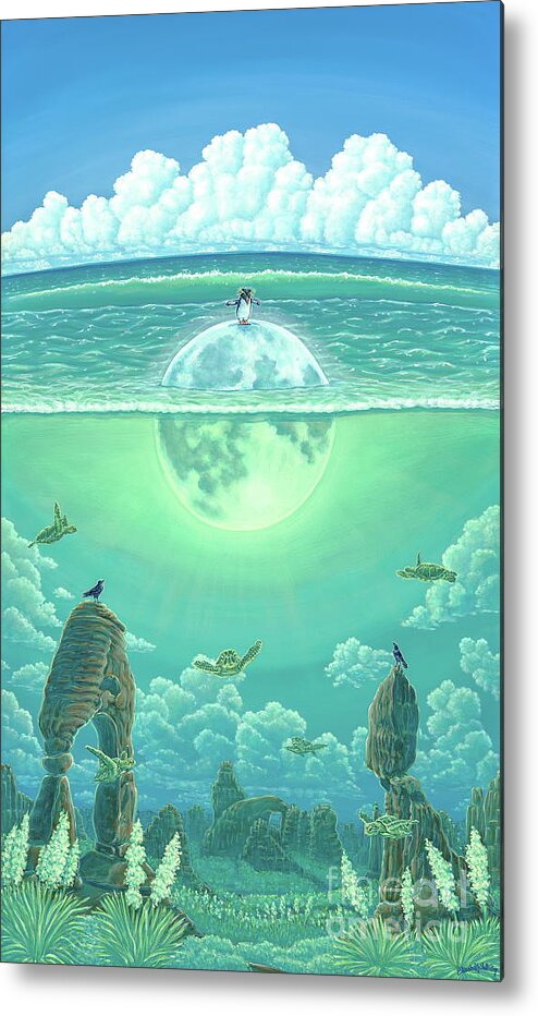 Surrealism Metal Print featuring the painting Unforeseeable Future by Elisabeth Sullivan
