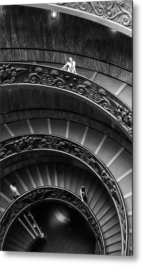  Metal Print featuring the digital art Vatican Stairs by Julian Perry