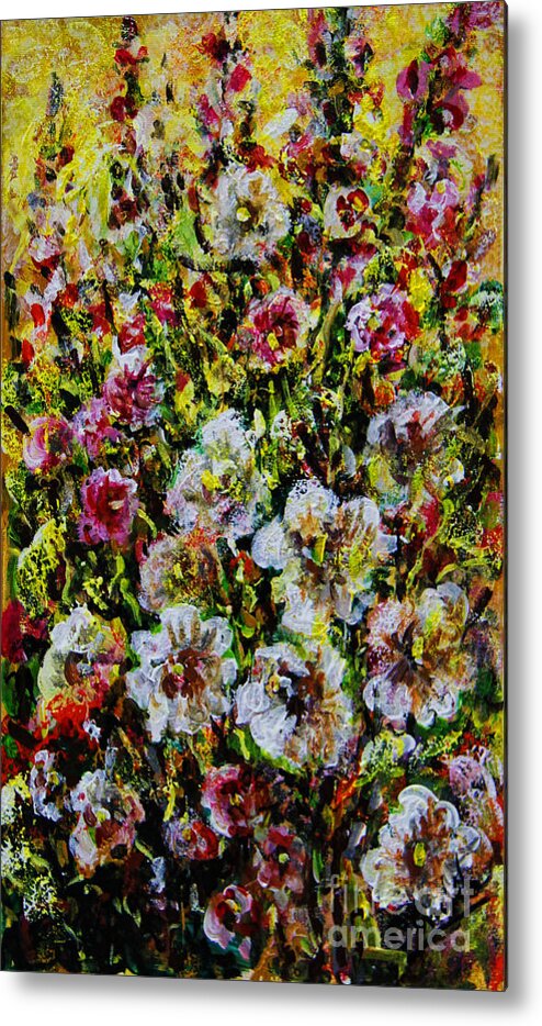Wild Flowers Metal Print featuring the painting Wild Flowers by Dariusz Orszulik