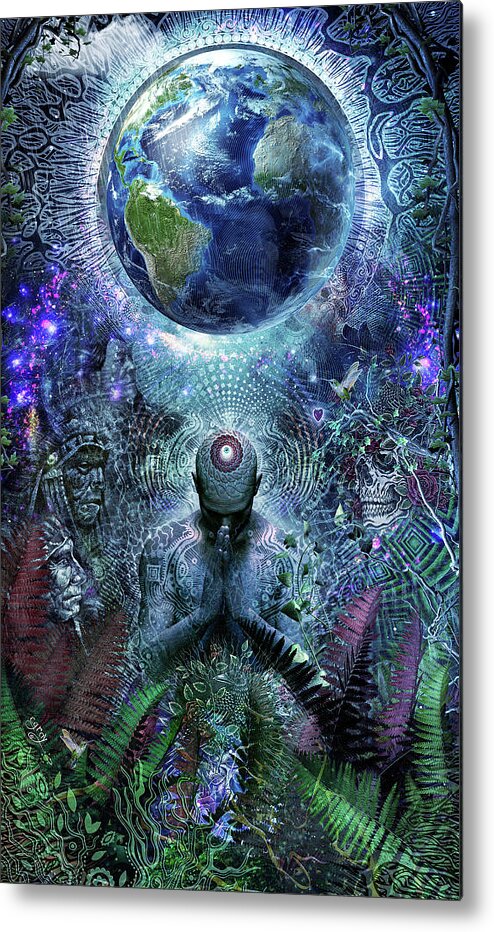 Gratitude For The Earth And Sky Metal Print featuring the mixed media Gratitude For The Earth And Sky #1 by Cameron Gray