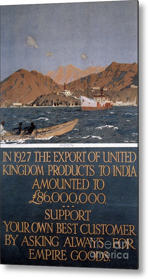 1928 Metal Print featuring the photograph British Empire India Poster by Granger