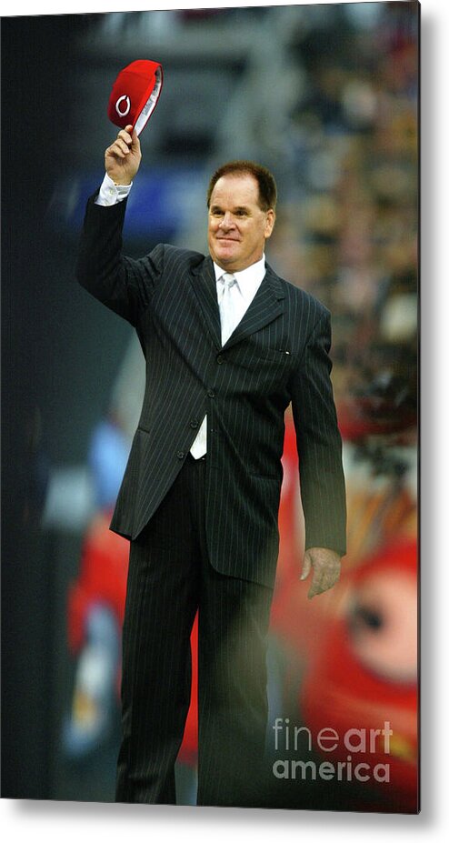 Crowd Metal Print featuring the photograph File Photo Pete Rose Admits To Betting by Donald Miralle