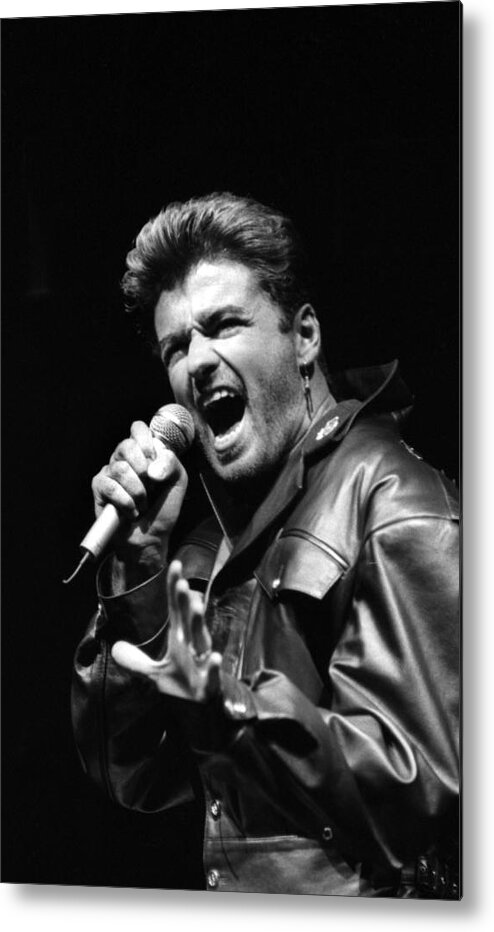 George Michael Metal Print featuring the photograph Geroge Michael At Madison Square Garden by New York Daily News Archive