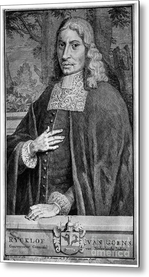 East Metal Print featuring the drawing Rycklof Van Goens, Governor General by Print Collector