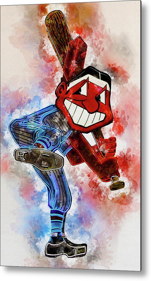 Chief Wahoo Metal Print featuring the digital art The Chief by Pheasant Run Gallery