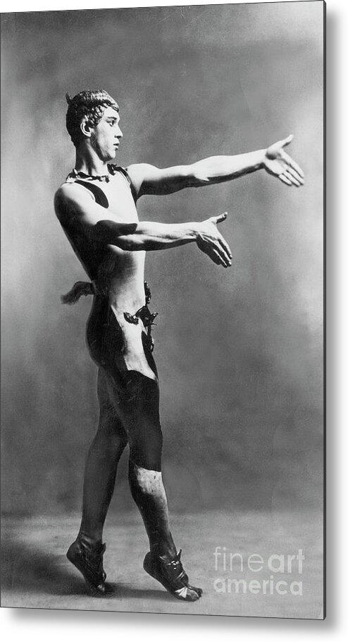 Ballet Dancer Metal Print featuring the photograph Vaslav Nijinsky In Afternoon Of A Faun by Bettmann