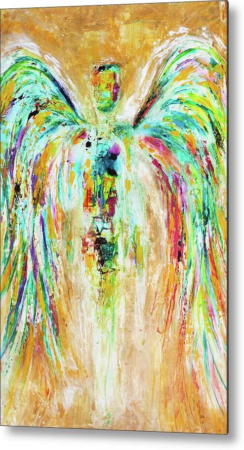 Angel Painting Metal Print featuring the painting Afable Spirit #1 by Ivan Guaderrama