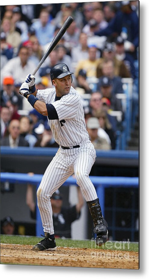 People Metal Print featuring the photograph Derek Jeter #6 by Ezra Shaw