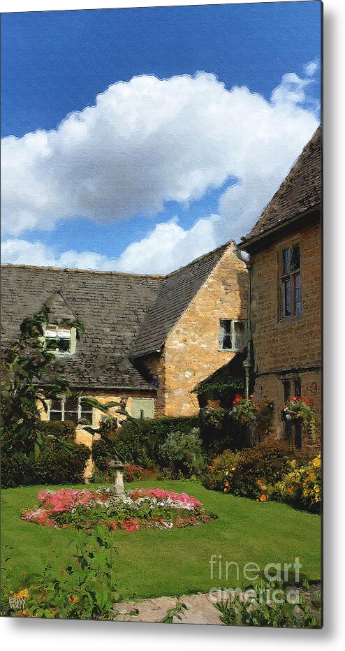 Bourton-on-the-water Metal Print featuring the photograph A Bourton Garden by Brian Watt