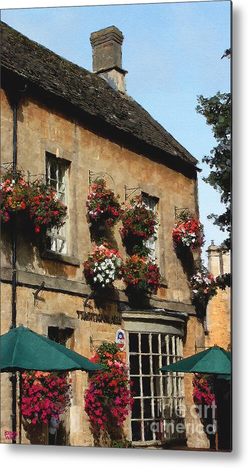 Bourton-on-the-water Metal Print featuring the photograph Bourton Pub by Brian Watt