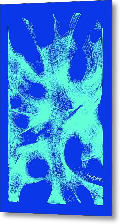 Butterfly Metal Print featuring the digital art Buterfly blue by Ljev Rjadcenko