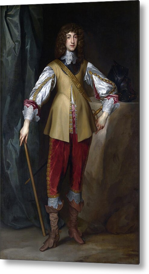 Prince Rupert Metal Print featuring the painting Prince Rupert - Count Palatine - Anthony Van Dyck by War Is Hell Store