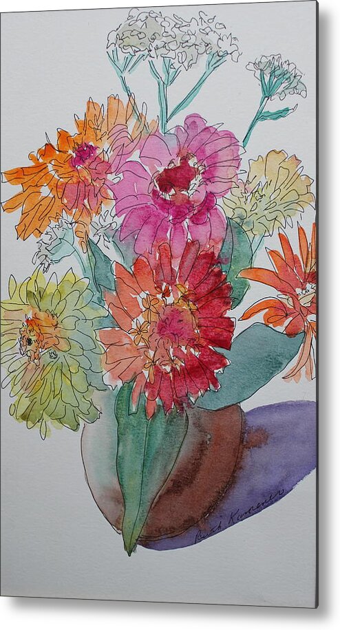Bouquet Metal Print featuring the painting Quick Pick by Ruth Kamenev