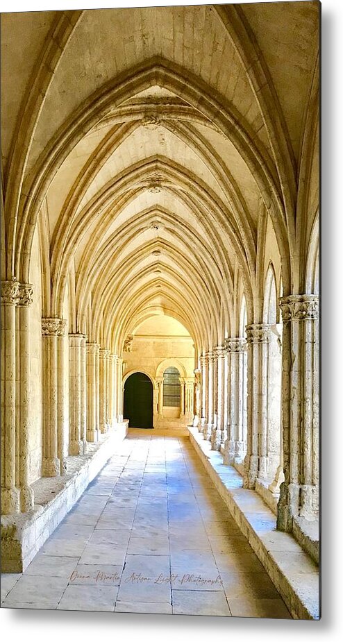Architecture Metal Print featuring the photograph St. Trophime Cloister in Arles by Donna Martin