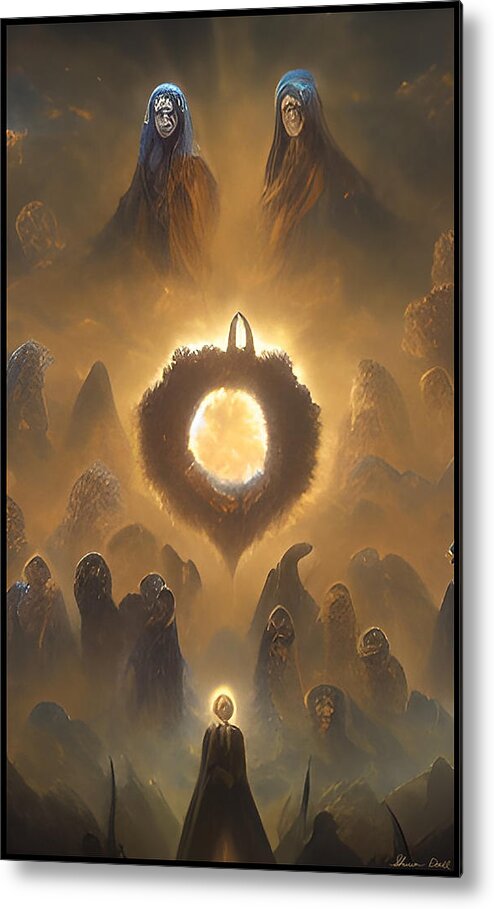 Monster Metal Print featuring the digital art The Watchers by Shawn Dall